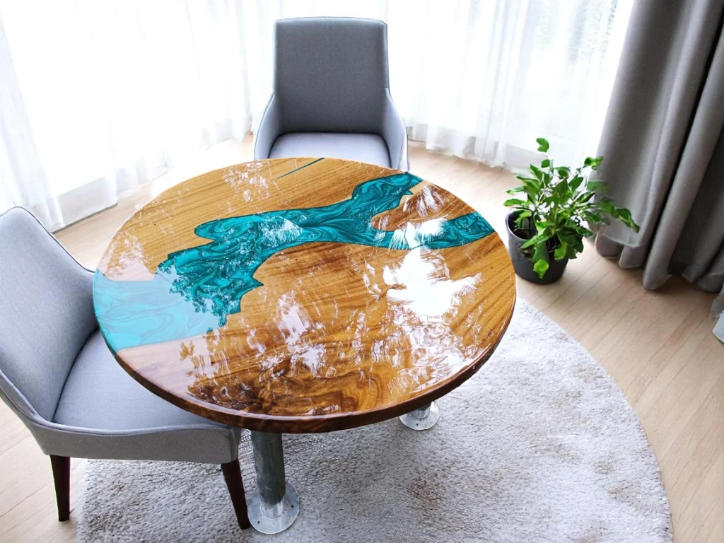 Stunning Green River Epoxy Coffee Table